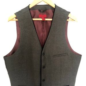 NWOT Alfani Slim Fit Black Tweed Vest